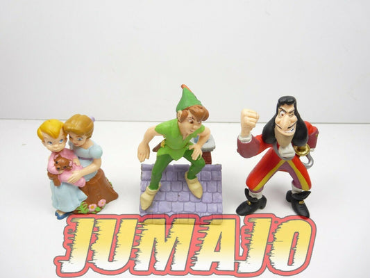 FIG64 lot 3 figurines PVC DISNEY STORE : PETER PAN CROCHET  WENDY 8/9cm