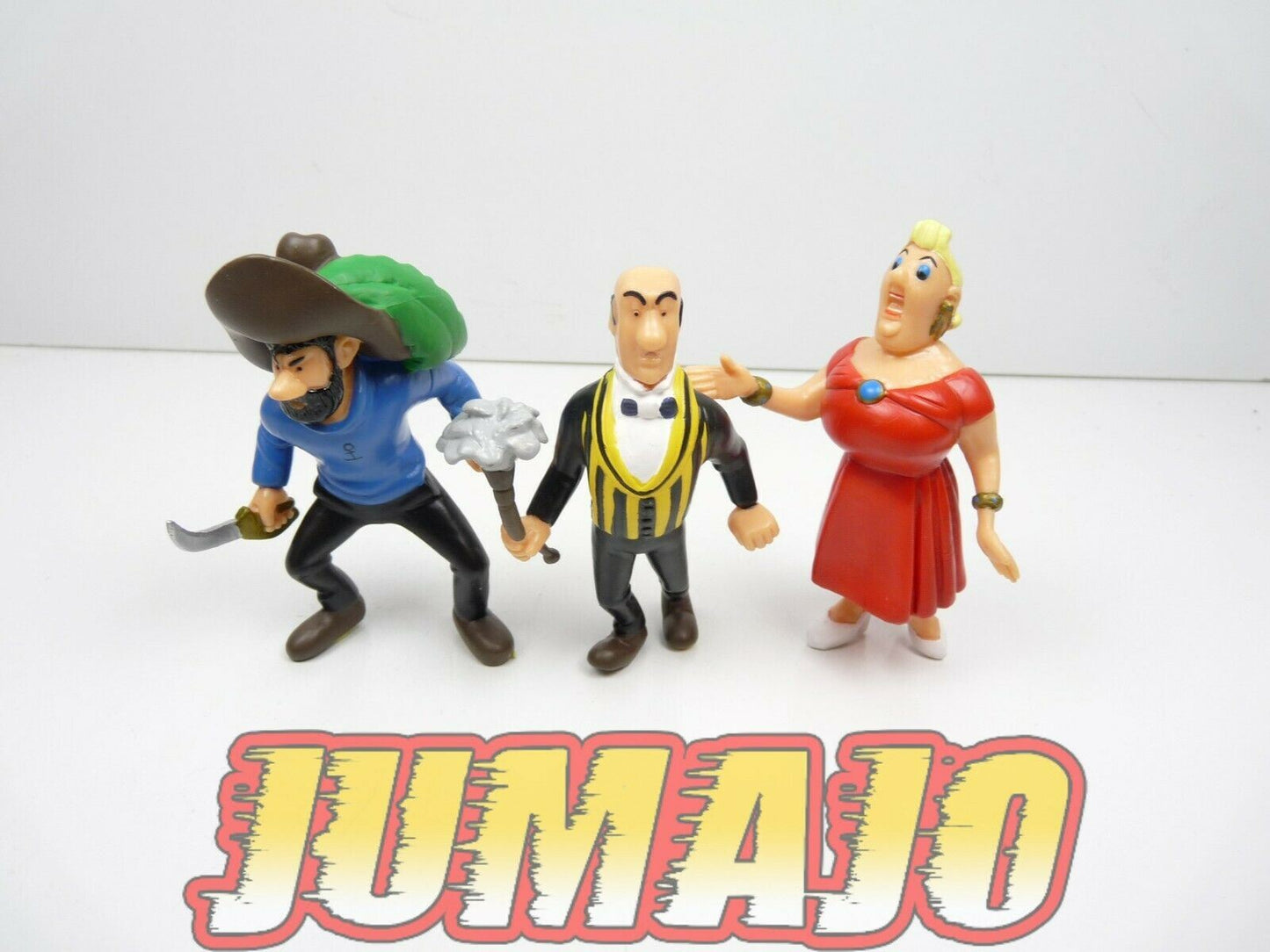 FIG11 Lot 3 figurines PVC PLASTOY Tintin kuifje Castafiore Nestor Haddock Pirate