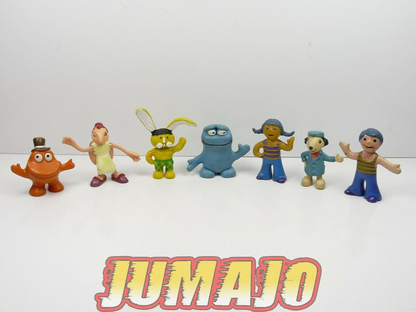FIG42c lot 7 figurines PVC schleich 1974 KLAWITTERBUS 5/7,5 cm Freddy chien lapi