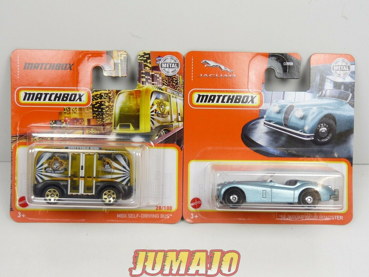 TRI21 6 X 3 inches Matchbox Voiture Jaguar XK140 Plymouth Dodge D200 Ford police