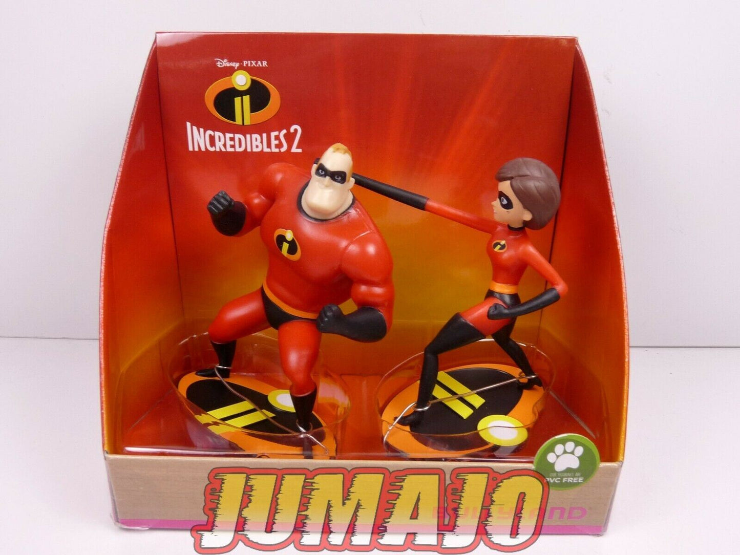 BLI33 lot 2 figurines PVC BULLY Disney Pixar 10cm Incredibles 2 indestructibles