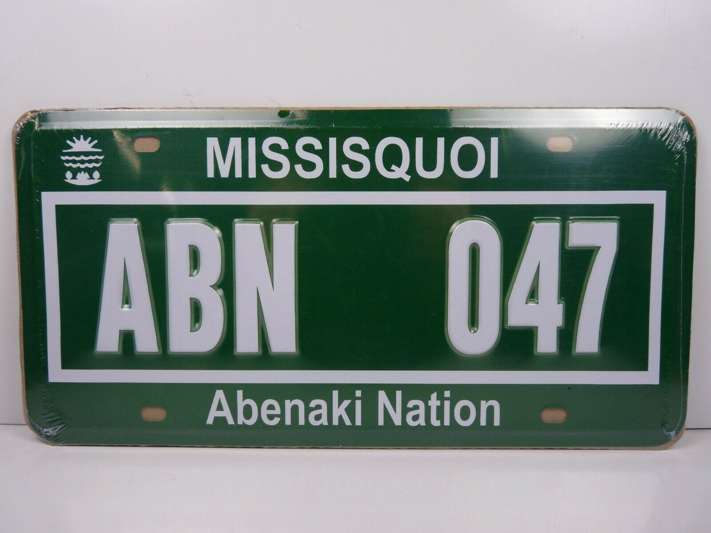 PA139 PLAQUE métal immatriculation AMERICAINE USA 15 X 30cm MISSISQUOI Abenaki