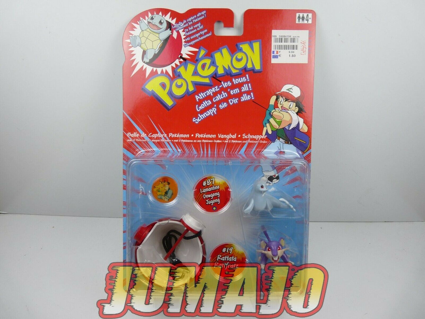 BLI39 2 Figurine Pokémon Battle Figures Lamantine #87 Rattata #19 Poké Ball