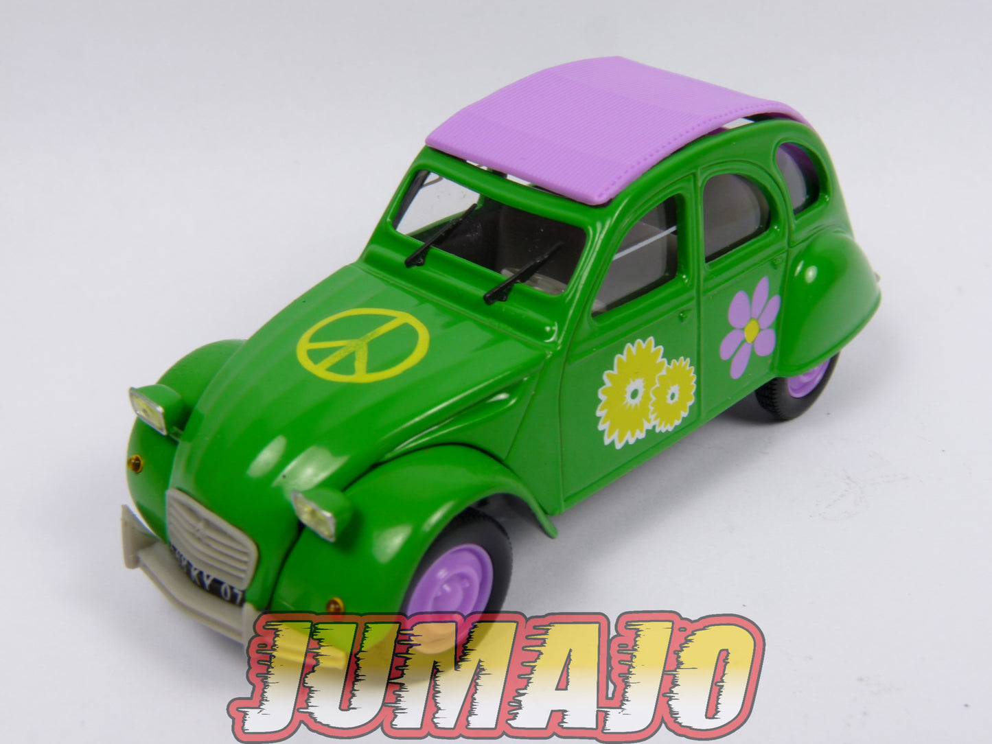 2CV18 Voiture 1/43 NOREV Citroen : 2CV HIPPIE Peace and love