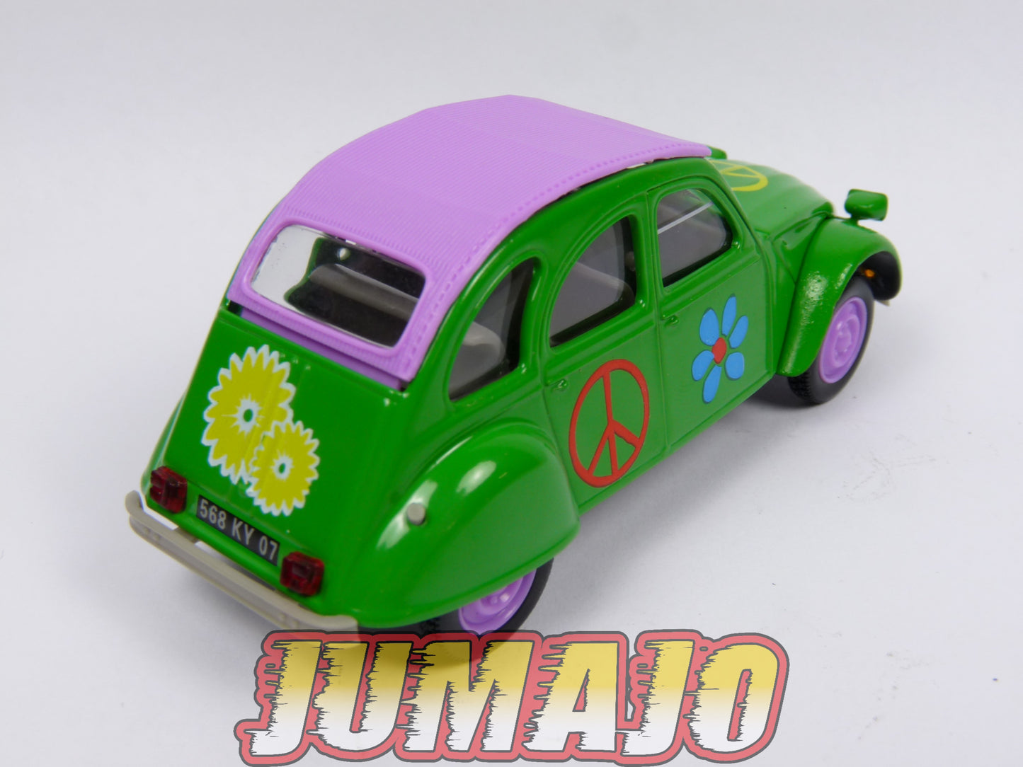 2CV18 Voiture 1/43 NOREV Citroen : 2CV HIPPIE Peace and love