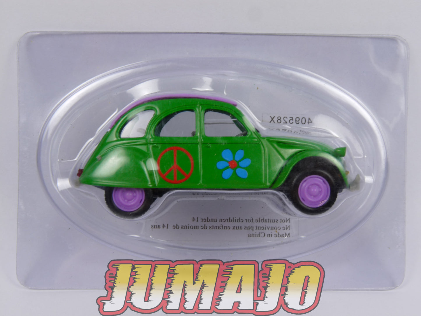 2CV18 Voiture 1/43 NOREV Citroen : 2CV HIPPIE Peace and love