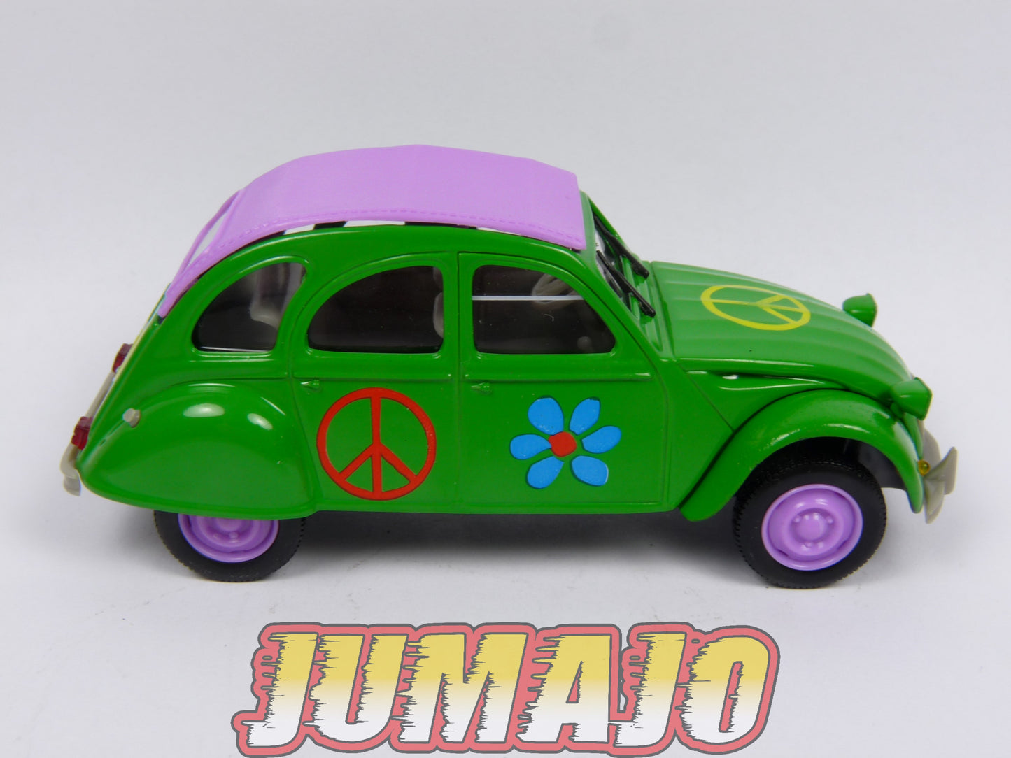 2CV18 Voiture 1/43 NOREV Citroen : 2CV HIPPIE Peace and love