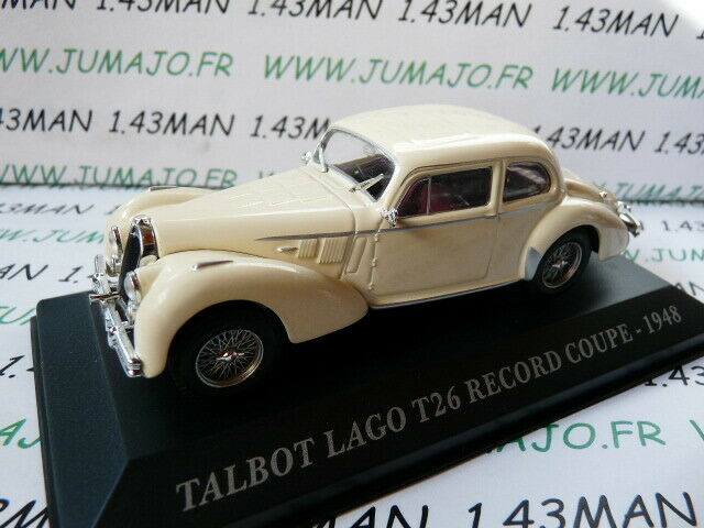 AUT17 Voiture 1/43 IXO Voitures d'autrefois TALBOT Lago T26 record coupé 1948