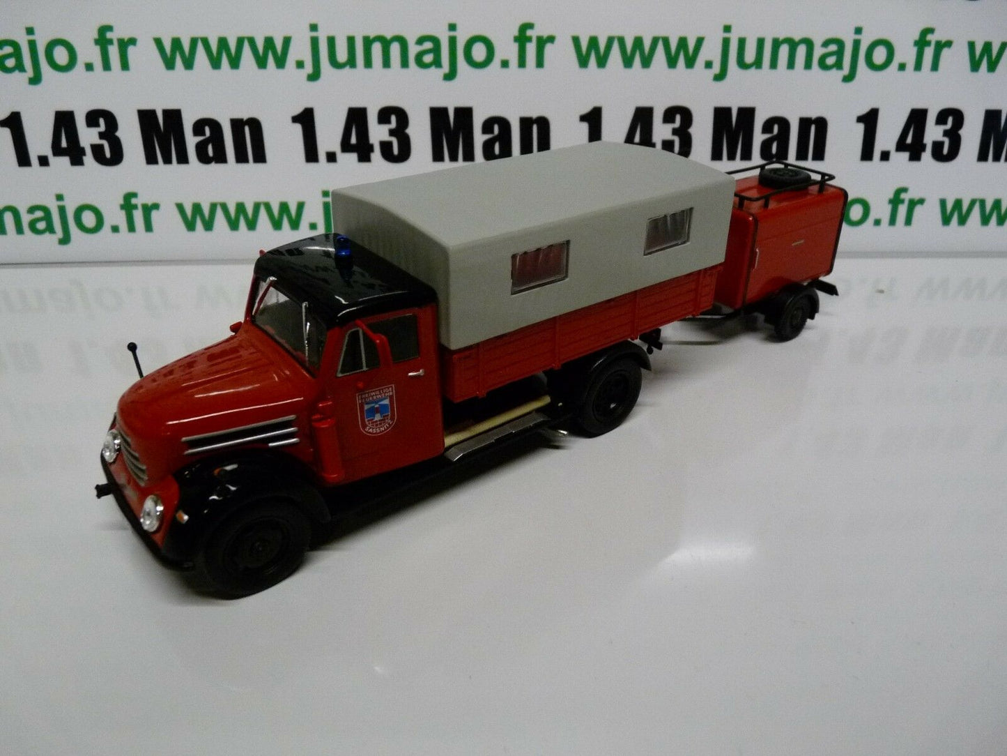CPF78 Camion 1/43 Hachette IXO Pompiers : Robur Garant 30 K remorque motopompe TSA