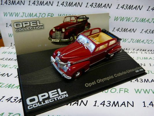 OPE80 Voiture 1/43 IXO Eaglemoss OPEL Collection : Olympia Cabriolet n°63 1951-1953