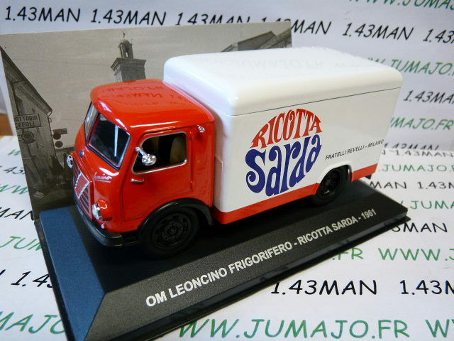 PIT5 1/43 IXO Altaya d'époque ITALIE OM Leoncino frigorifero Ricotta 1961