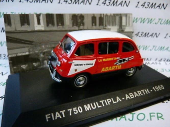 PIT86 1/43 IXO Véhicules d'époque ITALIE : FIAT 750 Multipla Abarth 1960