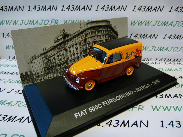 PIT64 1/43 IXO Véhicules d'époque ITALIE FIAT 500C fourgonette cirage Marga 50