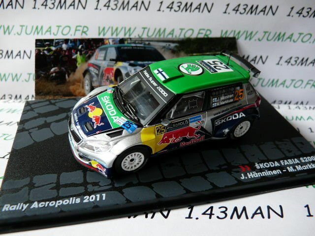 RIT28 voiture 1/43 IXO Altaya Rallye SKODA Fabia S2000 Hänninen Acropolis 2011