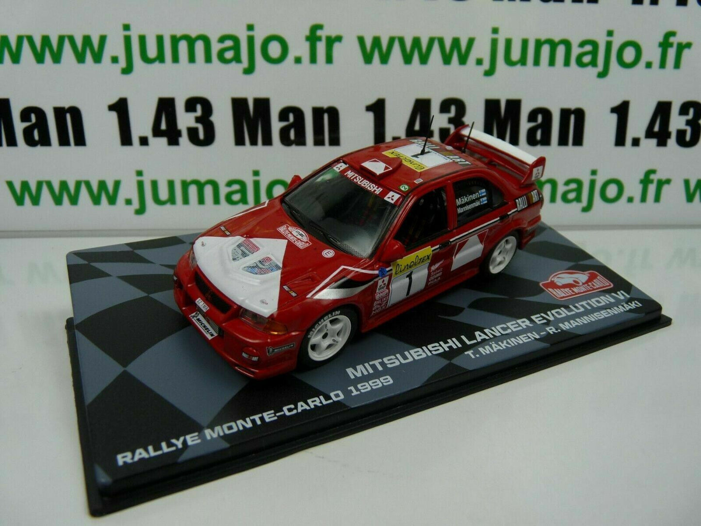 RMIT31 1/43 IXO Rallye Monte Carlo : MITSUBISHI LANCER EVO VI 1999 #1 T.Makinen