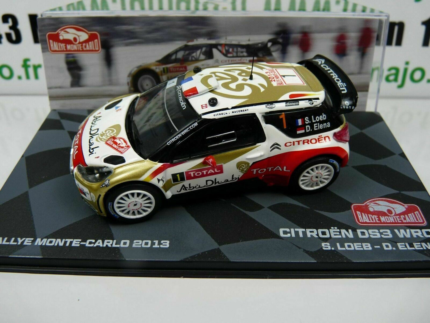 RMIT2 1/43 IXO Rallye Monte Carlo : CITROEN DS3 WRC Winner 2013 #1 S.Loeb