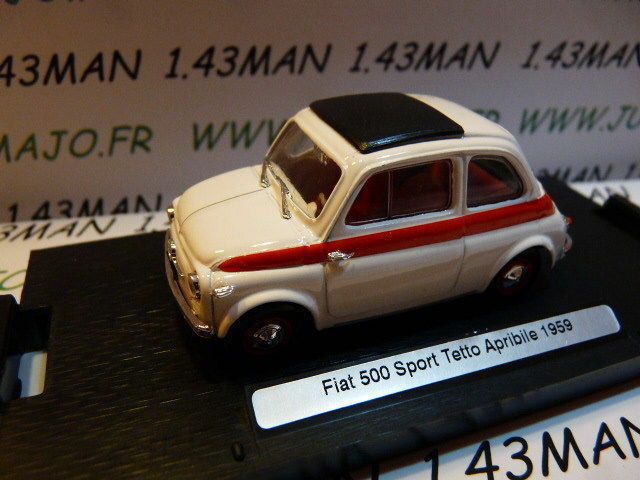 IT101 Voiture 1/43 BRUMM Déagostini : FIAT 500 Sport Tetto apribile 1959