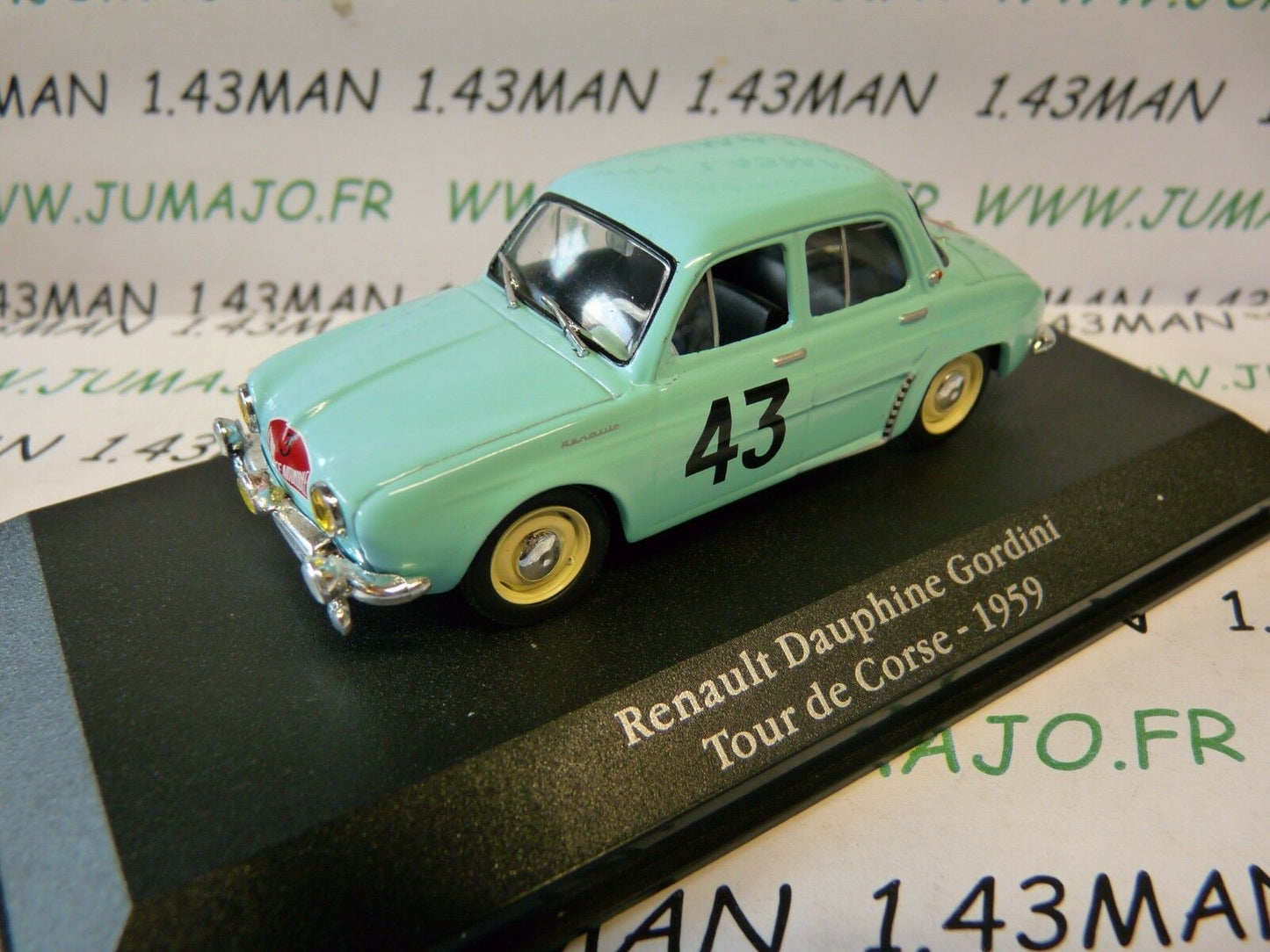 GOR24 Voiture 1/43 GORDINI Atlas ELIGOR : Dauphine Gordini Tour de Corse 1959 #43