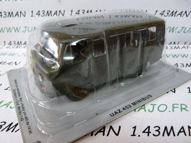 PLZ Voiture 1/43 IXO IST DeAgostini POLOGNE : UAZ 452 minibus militaire