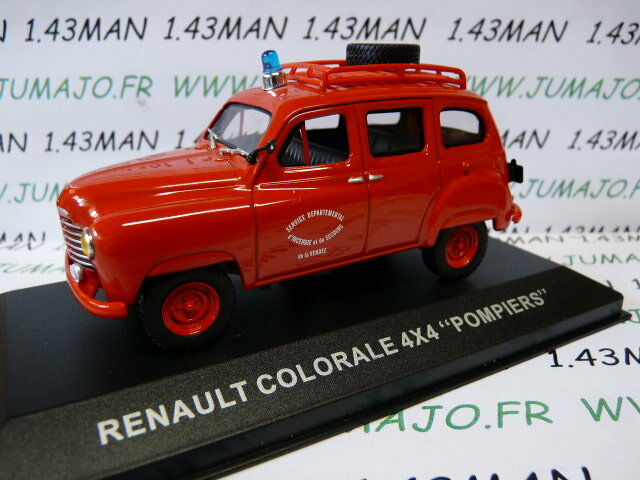 CP26 1/43 IXO Altaya Véhicules d'époque FRANCE: RENAULT COLORALE 4X4 pompiers