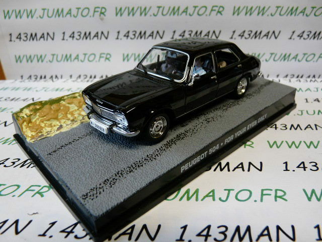 JB83 voiture 1/43 IXO 007 JAMES BOND : PEUGEOT 504 Rien que pour vos yeux