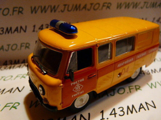 RUS44 Voiture 1/43 IXO déagostini série RUSSE Service : UAZ 3909 : Urgence Gaz