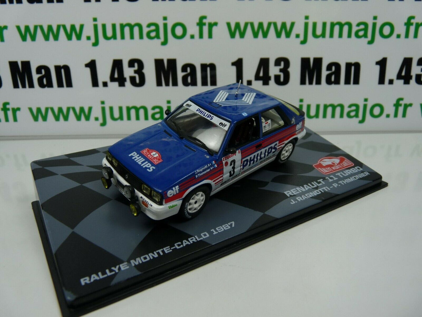 RMIT19 1/43 IXO Rallye Monte Carlo : RENAULT 11 Turbo 1987 #3 J.Ragnotti