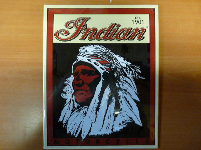 PB9 PLAQUES PUB tolée : age d'or de l'Automobile n°57 23*29cm INDIAN moto