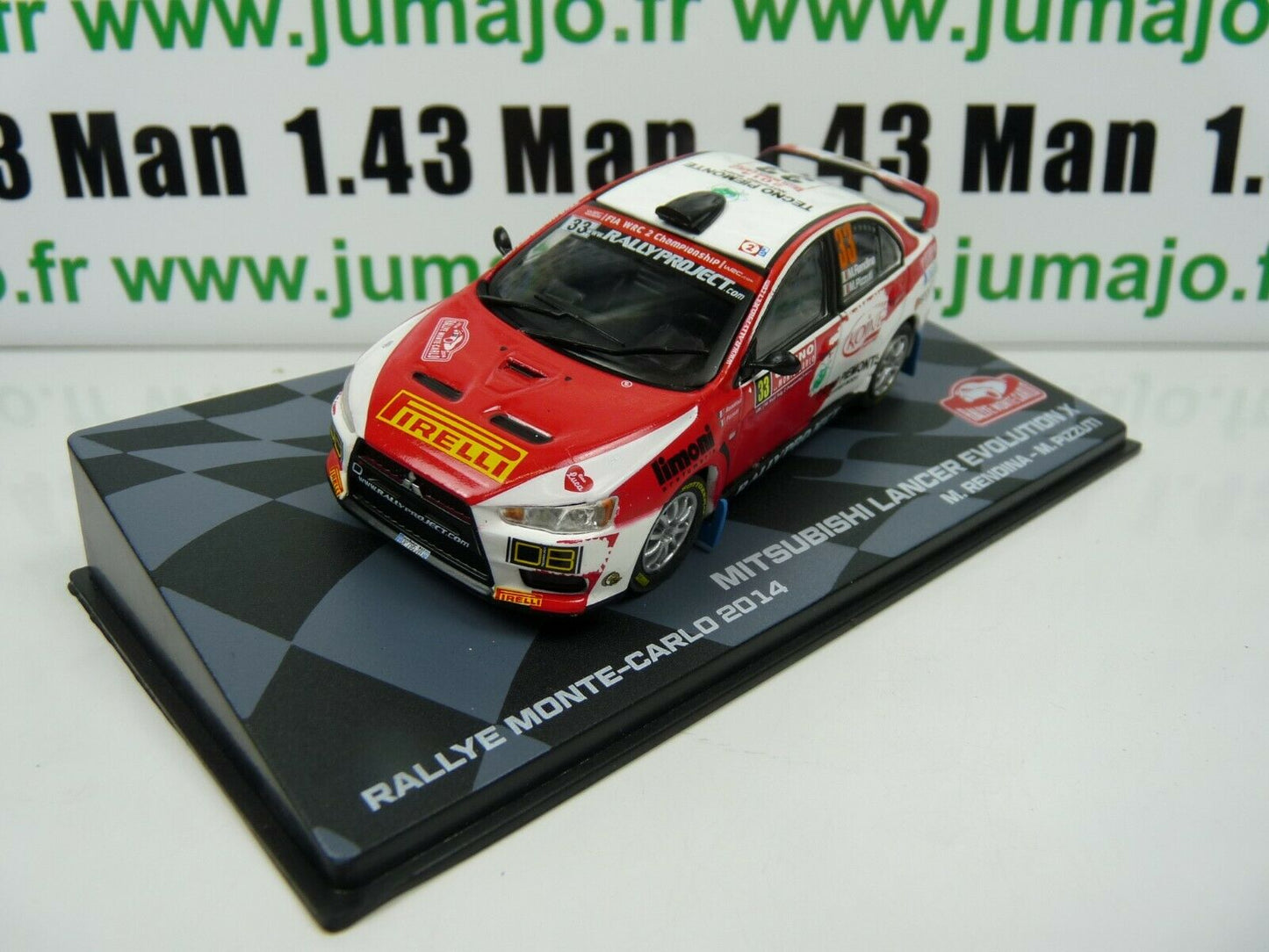 RMIT16 1/43 IXO Rallye Monte Carlo : MITSUBISHI Lancer Evo X 2014 #33 M.Rendina