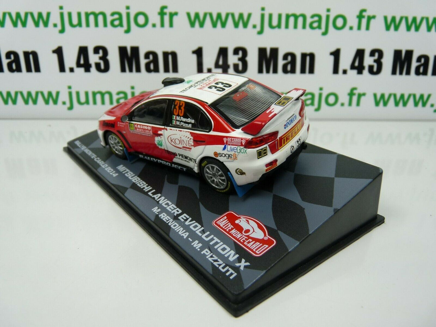 RMIT16 1/43 IXO Rallye Monte Carlo : MITSUBISHI Lancer Evo X 2014 #33 M.Rendina