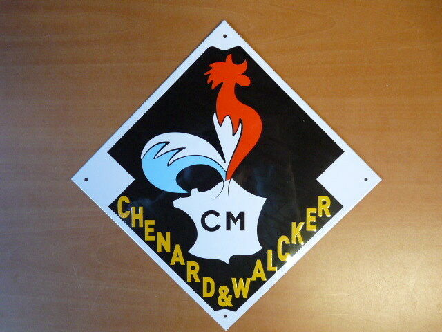 PB12 PLAQUE PUB tolée age d'or Automobile n°38 21*21 cm CHENARD & WALKER n°2