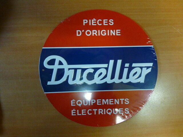 PB52 PLAQUES PUB tolée age d'or de l'Automobile n°74 21cm ronde DUCELLIER