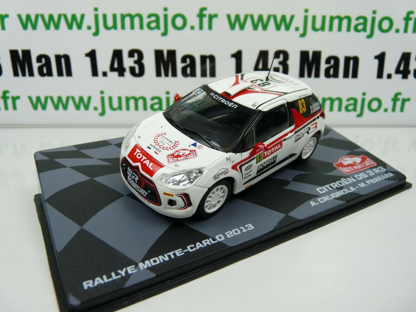 RMIT27 1/43 IXO Rallye Monte Carlo : CITROEN DS 3 R3 2013 #83 A.Crugnola
