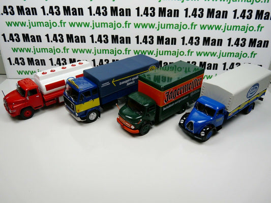 lot 4 CAMIONS truck LKW 1/43 DéAgostini IXO magirus MAN esso Mercedes VOLVO F88