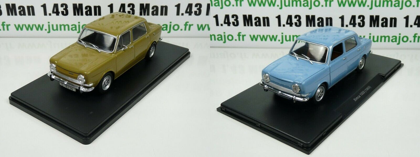 VQ6+18 LOT 2 Voitures 1/24 SALVAT/ LEO models : SIMCA 1000