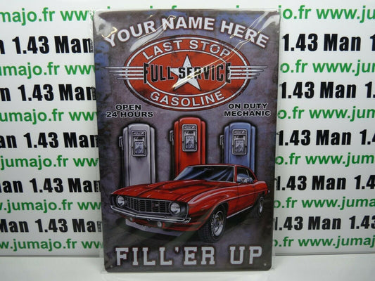 PB100 PLAQUES TOLEE vintage 20 X 30 cm : Fill'er Up Full Service