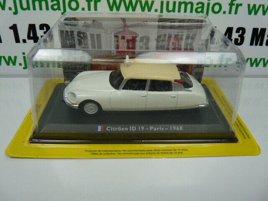 TX4 Voiture 1/43 LEO model TAXIS DU MONDE : CITROEN DS19 - Paris 1968 (France)