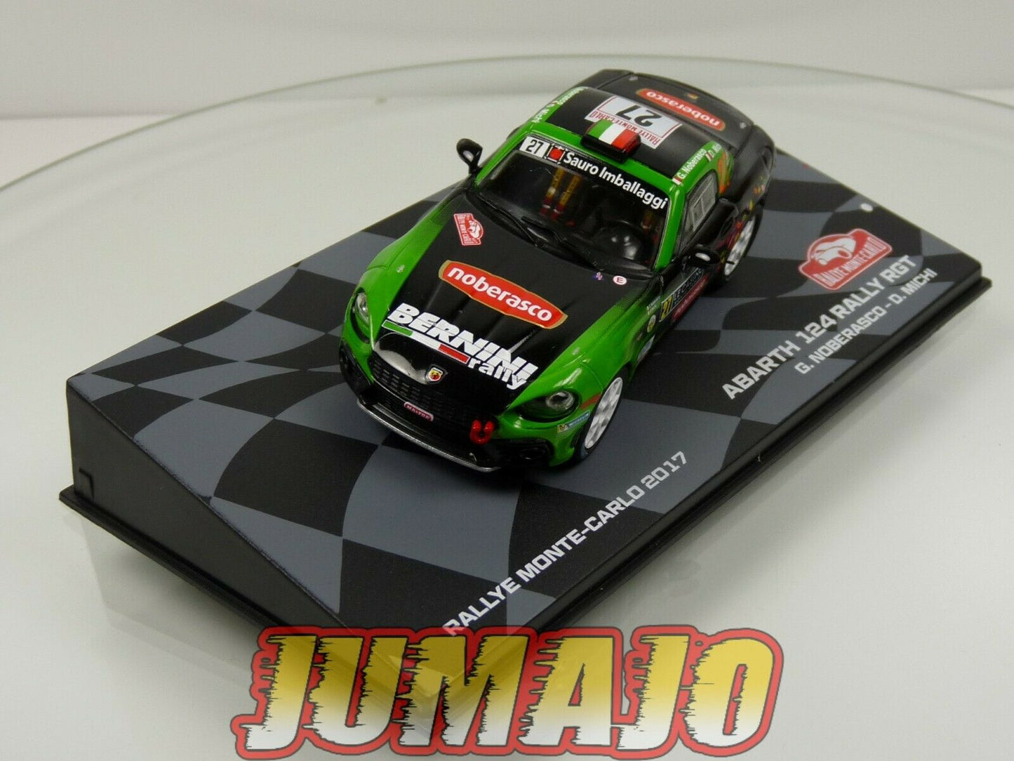 RMIT34 1/43 IXO Rallye Monte Carlo : FIAT Abarth 124 Rally RGT 2017 #27 G.Noberasco
