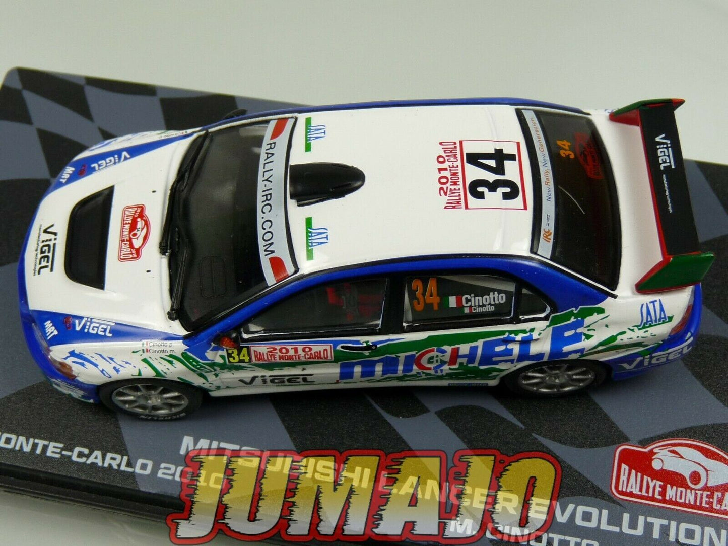 RMIT36 1/43 IXO Rallye Monte Carlo : MITSUBISHI Lancer Evo IX 2010 #34 M.Cinotto