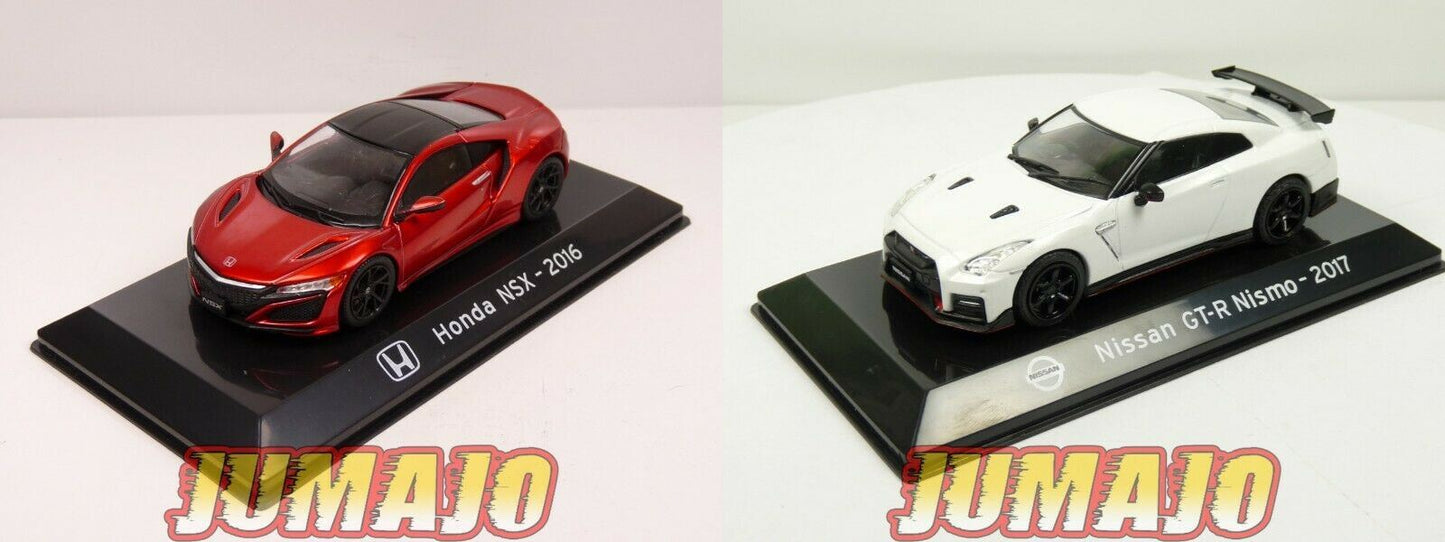LOT voiture JAPONAISE supercars 1/43 : NISSAN GT-R Nismo 2017 + HONDA NSX 2016