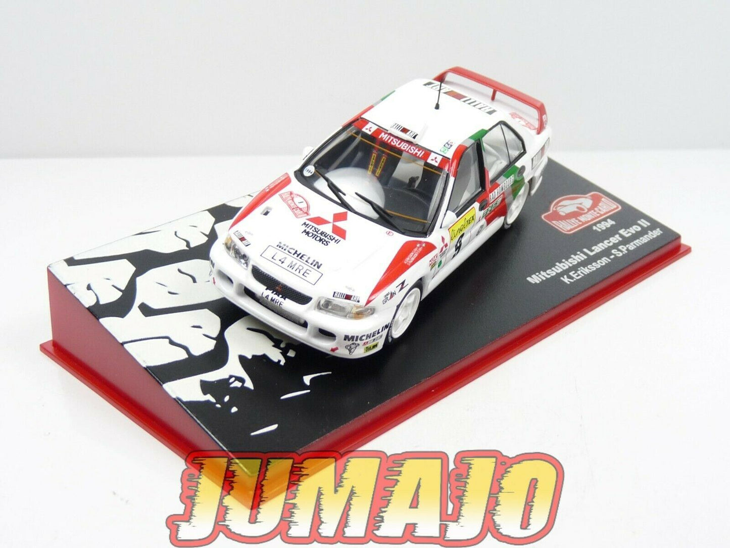 RMC117 Voiture 1/43 IXO Altaya Rallye Monte-Carlo MITSUBISHI Lancer EVO II 1994 #9 Eriksson