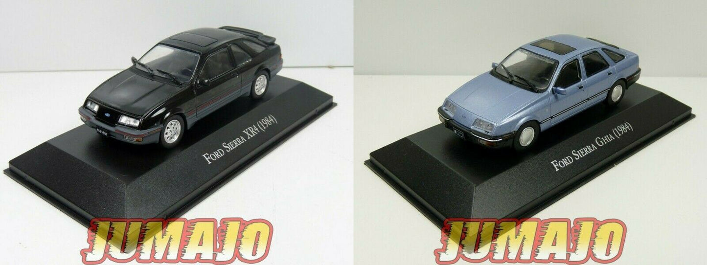 Lot de 2 Voitures FORD Sierra 1/43 SALVAT 80/90 : Ghia & XR4 1984