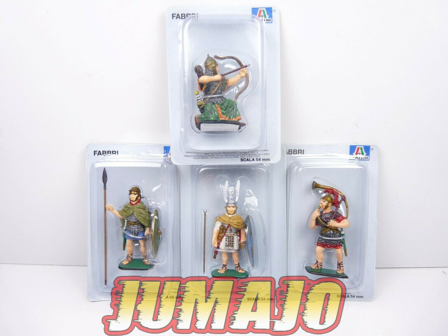 ROM1 LOT 4 SOLDAT ROMAINS Italeri 54 mm : GARDE, TROMPETTE, ARCHER, PRETORIEN