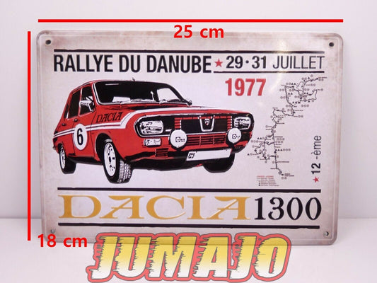 PB110 plaques Tôlée embossée DACIA 1300 (Renault 12) Rallye du danube 1977