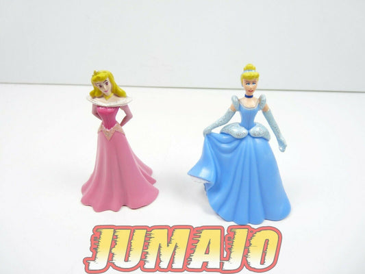 FIG21 lot 2 figurines PVC DISNEY princesse BELLE AU BOIS DORMANT CENDRILLON 6cm