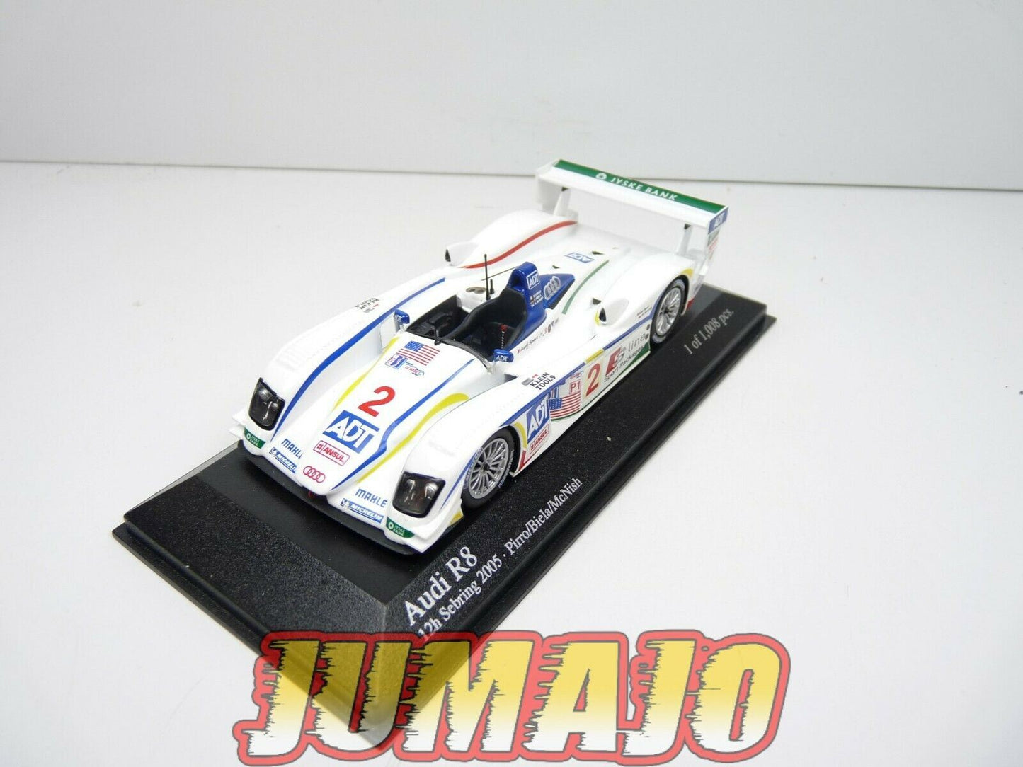 24H49Z voiture 1/43 MINICHAMPS 12 Heures Sebring AUDI R8 Pirro/Biela #2 2005
