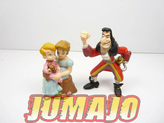 FIG63 lot 2 figurines PVC DISNEY STORE : PETER PAN  : CROCHET  WENDY 8/9cm