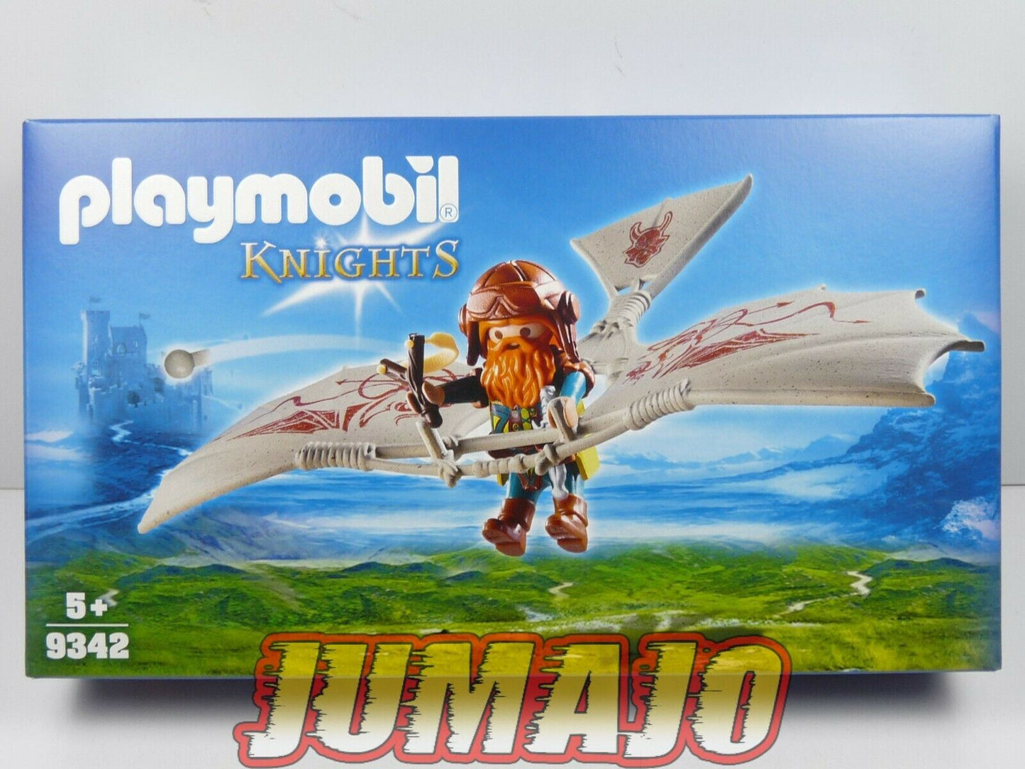 PLY1 PLAYMOBIL Knight 9342 Chevalier Nain avec deltaplane
