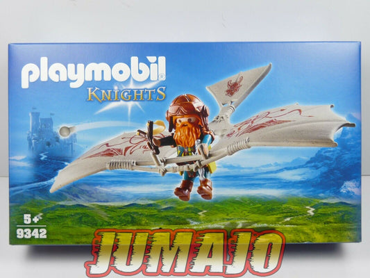 PLY1 PLAYMOBIL Knight 9342 Chevalier Nain avec deltaplane