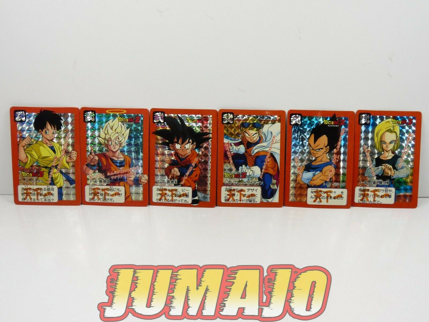 DBZ lot 6 cartes Dragon Ball Z : Vegeta goku gohan goten C-18 Videl